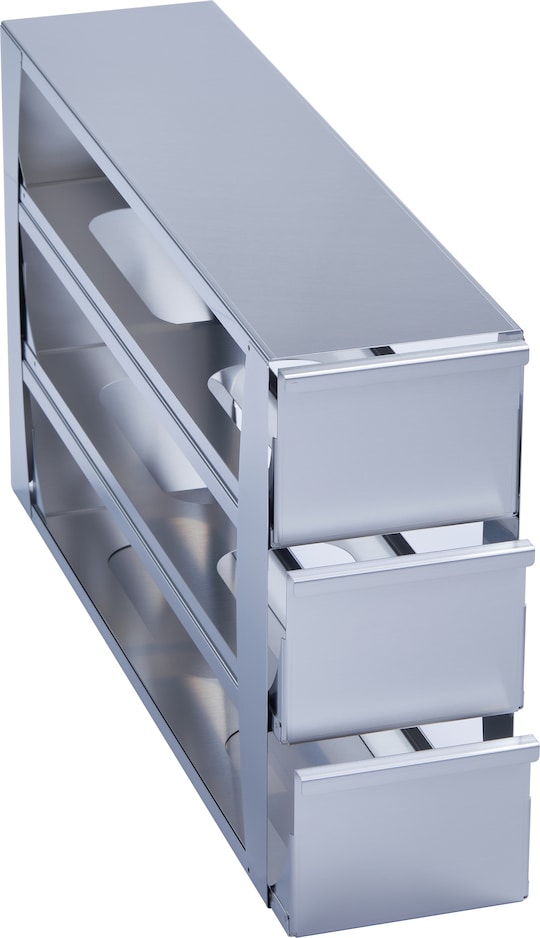 Metal drawer rack 5th MAX for (4.0 in/ 102 mm) storage boxes in Eppendorf ULT freezer (5-compartment) - (6001082410)