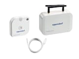 The entire VisioNize sense monitoring kit is visible including the temperature sensor, the environmental monitoring sensor as well as the gateway router.