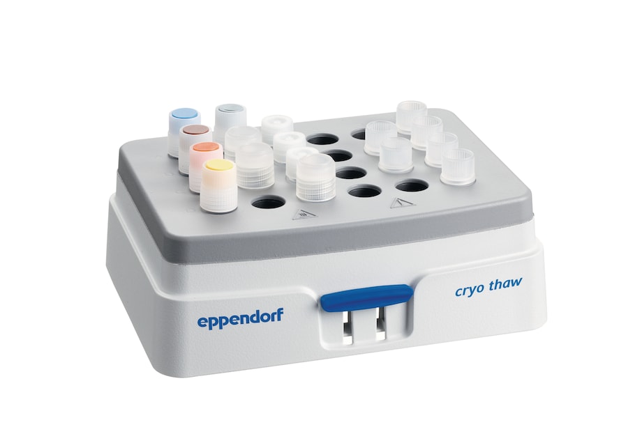 Eppendorf SmartBlock cryo thaw for 24 x cryo vessels Eppendorf SmartBlock for 24 x cryo vessels with several cryovials
