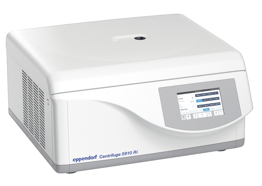 Centrifuge 5910 Ri side view Refrigerated benchtop centrifuge 5910 Ri with intuitive touch interface
