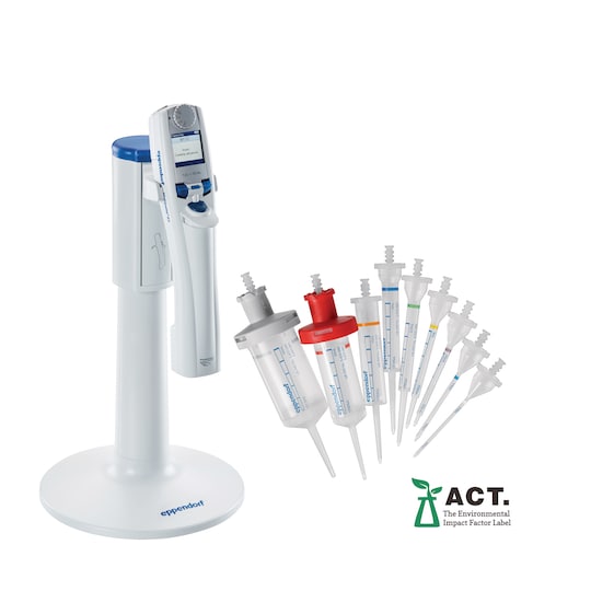 The Multipette E3 multi-dispenser pipette bundle includes a Charger Stand 2