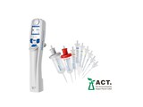 The Multipette_NBSP_E3x multi-dispenser pipette comes with an assortment pack of fitting Combitips_REG_ advanced tips