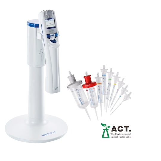 The Multipette E3x multi-dispenser pipette bundle includes a Charger Stand 2