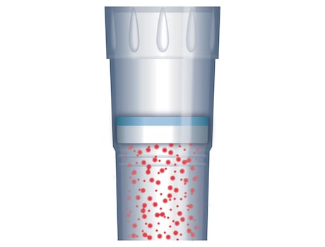 <br />Illustration close-up of ep Dualfilter T.I.P.S.<sup>&reg;</sup> aerosol shield blocking contamination