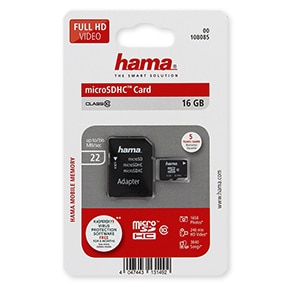 Hama microSDHC Card 16 GB incl. SD adapter